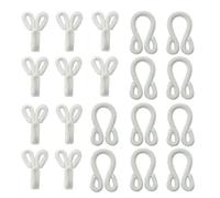 HAND® Large Copper White Fur Cotton Braided Hooks and Eyes Fasteners - 38mm Finishing - Pack of 10 Sets