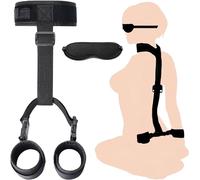 Hand Leg Cuffs Ankle Wrist Restraints Sex Kit for Adults Couples Under King Bed Straps Blindfold and Hand Ties for Adult Play Leg Spreaders Bar Sexy Fuzzy Handcuffs Set BDSM for Women Toys Hoodies
