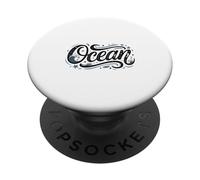 Hand-Lettered "Ocean" Coastal Typography with Nautical PopSockets Adhesive PopGrip