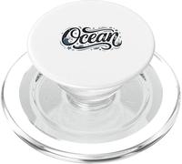 Hand-Lettered "Ocean" Coastal Typography with Nautical PopSockets PopGrip for MagSafe