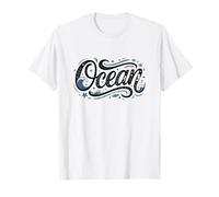 Hand-Lettered Ocean Coastal Typography with Nautical T-Shirt