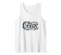 Hand-Lettered Ocean Coastal Typography with Nautical Tank Top