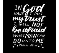 Hand Lettering in god Have i Put My Trust Wall Decals Paster Paper 64x82.6cm Do not Damage The Wall Surface White