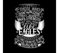 Hand Lettering Those who Wait on The Lord Shall Wall Decals Paster Paper 57.6x85.3cm It Won't Fall Off White