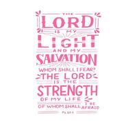 Hand Lettering with Bible Verse The Lord is My Wall Decals Paster Paper 36x56.2cm Glass Stickers Pink