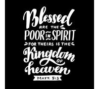 Hand Lettering wth Bible Verse Blessed Wall Decals Paster Paper 36x50.7cm Self Adhesive White