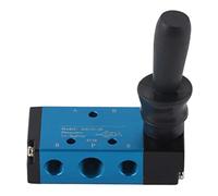 Hand Lever Pneumatic Valve 4H210-08, 1/4 Inch Port Size, 2 Position 5 Way Manual Air Control Component, Aluminum Alloy Construction with Fine Thread and 6 Ring Sealing System
