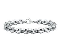 Hand-Linked Stainless Steel Chain Bracelet Men's Minimalist Jewelry Urban Style Adjustable Clasp Daily Wear Accessory Gift