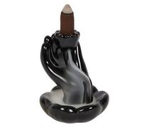 Hand & Lotus Flower Backflow Incense Burner Black (One Size)