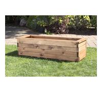 Hand Made 108cm x 41cm Rustic Wooden Large Garden Trough / Flower Bed Planter
