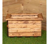 Samuel Alexander Hand Made 56Cm X 34Cm Rustic Wooden Small Garden Trough Or Flower Bed Planter
