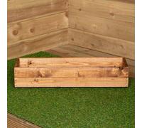 Hand Made 76cm x 23cm x 14cm Rustic Wooden Garden Window Trough Flower Planter Samuel Alexander Brown One Size