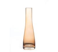 Hand-Made Blown Art Bud Vase Glass Small Flower Vases Heavy Base Single Stem Flower Drop Vase for Home Wedding Decor (Orange)