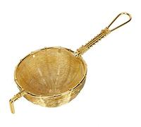 Hand Made Copper Tea Infuser Strainer, Reusable Tea Filter with Long Handle, Double - Layer Fine Mesh for Loose Leaf Tea, Teapot Accessories for Home and Office Use