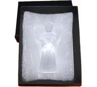 Hand Made Crystal Healing Gemstone Large Guardian Angel, Reiki Powers, 80mm to 85mm(Approx 3"), Hand Carved Angel (Selenite)