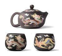 Hand-Made Dragon, Small Tea Kettle, and Phoenix Teapot