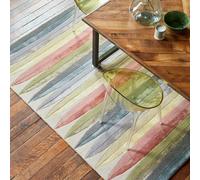 Hand Made Matrix Pod Rug Wool Viscose Modern Silky Carpet for Living Room Bedroom Striped Soft Rugs Pastel Multi Coloured Medium 120x170 cm (4'x5'6")