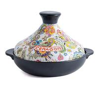 Hand Made Moroccan Ceramic Tagine Pot - Large Tajine Pot with Cone-Shaped Lid for Cooking Casserole and Slow Cooker Stews