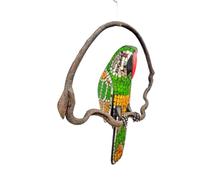 Hand Made Mosaic Glass Hanging Parrot Green Parrot Hanging Mobile 40cm
