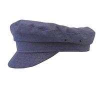 Hand Made Navy Greek Style Fishermans Cap Hat (56cm)