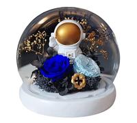 Hand-Made Preserved Flower in A Glass Dome Exquisite Artificial Eternal Flowers Never Withered Flowers Unique Gifts for Men Birthday Good Choice