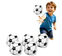 Hand-Made PU Leather Footbag Sack, Soccer Style Hacky Bags for Adults, Hand-Stitched Pattern Sacks for Outdoor Sports, Coordination Training, Stress Relief & Fitness Sand Kick Ball (6pcs football)