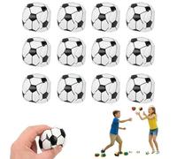 Hand-Made PU Leather Footbag Sack, Soccer Style Hacky Bags for Adults, Hand-Stitched Pattern Sacks for Outdoor Sports, Coordination Training, Stress Relief & Fitness Sand Kick Ball (12pcs football)