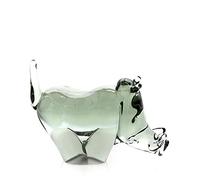 Hand Made Recycled Glass Warthog Sculpture - Medium [081-C]