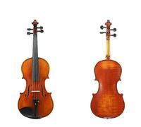 Hand-made Single-plate Pattern Back Panel Violin Beginner Adult Test Grade Playing Professional Violin (Color : 1/4)