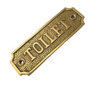 Hand Made Toilet Door Brass Sign, Lavatory Toilet Loo Brass Sign Plaque Bathroom Pub/Shop/House Retro Antique Style