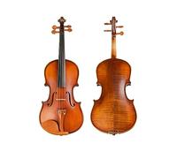 Hand-made Violin With Hanging Wooden Ribs And Matte Pattern Jujube Ebony Accessories Octagonal Bow Foam Square Box (Color : 1/4)