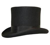 Hand Made Wool Top Hat Satin Lined Small to XXL Black