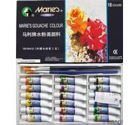 HAND® Marie’s Gouache Colours Artist Paints Set of (18) + 2 Paint Brushes