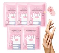 Hand Masks, 5 Pairs Of Moisturising Gloves, Hand Care For Dry Ageing Cracked Hands For Women And Men, Deep Exfoliating Hand Mask To Repair Cracked Hands