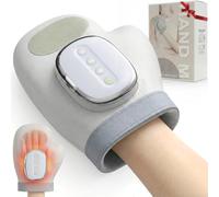 Hand Massager for Pain Relief - Rechargeable Therapeutic Hand Massager for Arthritis with Heat, 3 Modes & 5 Intensity Levels for Targeted Wrist, Finger and Palm Massage, Carpal Tunnel