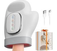 Hand Massager with Heat, Portable Wrist & Finger Massage Machine, Air Compression Hand Massager, 3 Massage Modes, 5 Intensity Levels, 15-Minute Auto Timer, Rechargeable Cordless Pain Relief