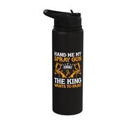 Hand Me My Spray Gun The King Wants to Paint Car Painter Stainless Steel Insulated Water Bottle
