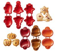 Hand Mini Pie Molds for Baking - Dough Presser Mini Pocket Pie Molds - One Press Fall Thanksgiving Halloween Apple Pumpkin Hand Pie Maker (Both)