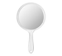 Hand Mirror Double Sided Mirror 1X/3X Magnifying Vanity Mirror Portable Round Shape Handheld with Handle for Makeup Travel (Transparent)