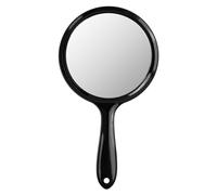 Hand Mirror Double Sided Mirror 1X/3X Magnifying Vanity Mirror Portable Round Shape Handheld with Handle for Makeup Travel (Black)