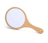 Hand Mirror with Wooden Handle,Makeup Mirror Cute Handheld Mirror Portable Travel Vanity Mirror for Barber Hairdressing Beauty (Hand Mirror)