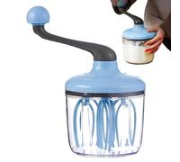 Hand Mixer for Cream - Small Semi-Automatic Whisk | Manual Kitchen Whisks | Multifunctional Milk Frother, Push Stirrer | Practical Tool for Personal Use in the Kitchen