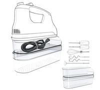 Hand Mixer Storage Case for KitchenAid KHM5/KHM6/KHM7/KHM9 Series Ultra Power Speed Hand Mixers, Double layer Crylic Transparent Storage Box (Storage Case+Accessories)