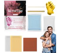 Hand Mold Kit- Couples Plaster Molding Set, Handmade Statue Sculpture, DIY Memory Craft | Romantic Keepsake Creation Activity Kit, Wedding Engagement Valentine Celebration Gift for Partners