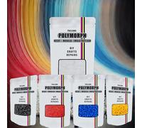 Hand Mouldable Colour Pack Polymorph 1400g / 1.4Kg | Thermoplastic | White, Red, Black, Blue, Yellow - Unlimited Uses - Crafts, DIY Repairs, Modelling, Prototypes