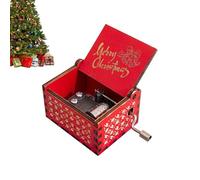 Hand Musical Box,Christmas Theme Wooden Engraved Music Box | Wooden Engraved Musical Box for Women, Men, Young People, Old People