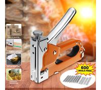 Hand Nailer Stapler with 600Nails Door Type Nail U Nail T Nail Steel Manual Nailing Machine