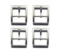 HAND® No.22975 Set of 4 Square Metal Buckles for Bags, Belts, Shoes - Gunmetal Tone - 35 x 30 mm
