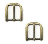 HAND® No.5522 Set of 2 Antique Brass Tone Buckles for Belts, Bags, etc. - 30 x 28 mm