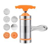 Hand Noodle Press - Manual Stainless Steel Pasta Machine | Hand Crank Pasta Press with 7 Shapes for Homemade Spaghetti and Fine Pasta | Kitchen Device for Quick Pasta Preparation, Home Cooking